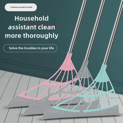 Multifunctional Silicone Water-Scraping Mop & Broom for Bathrooms and Floors