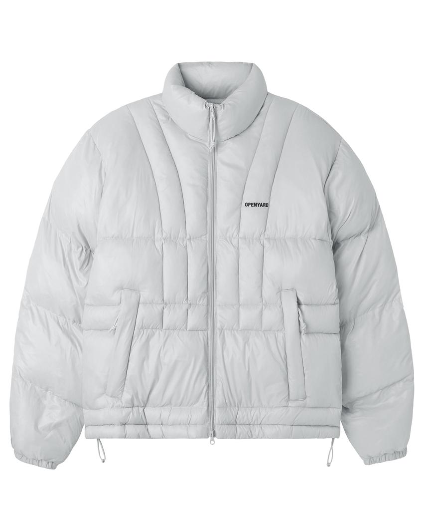 Openyard(Oy) Vertical Panel Puffer Jacket - Light Gray