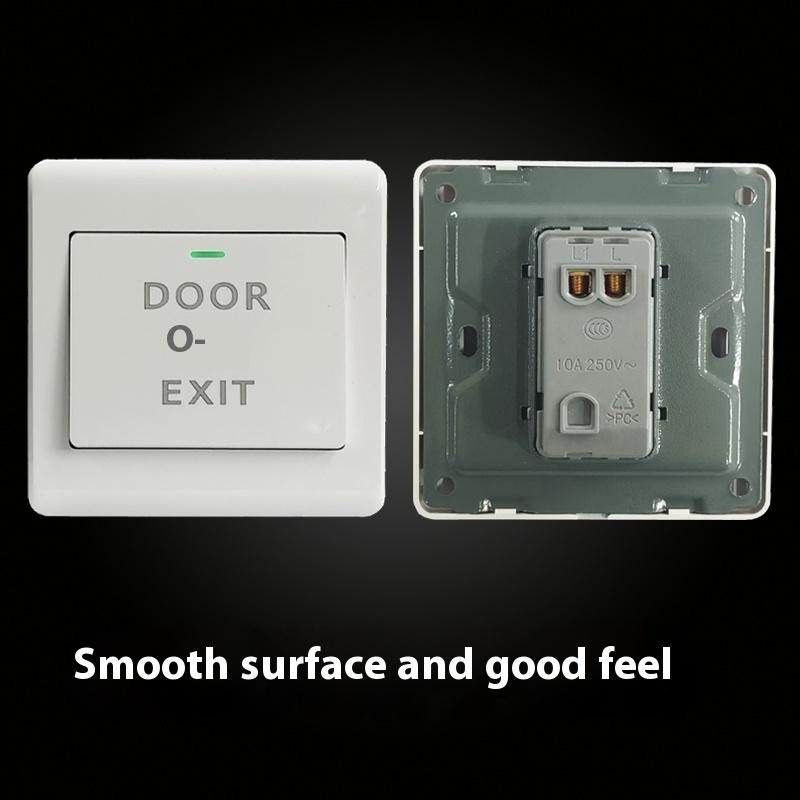 1Set Wall Mounted Door Exit Button Release Switch Panel Access Control No/Com Push To Exit Button For Door Access Control System
