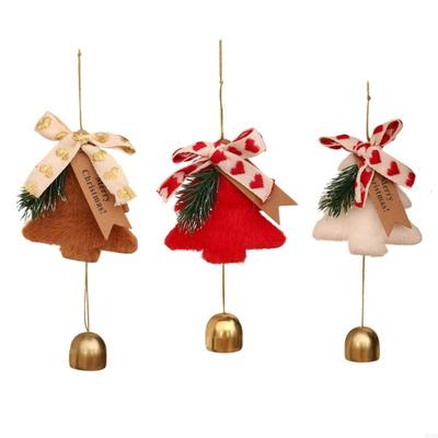 Festival Fabric Bells Hanging Decorations Christmas Tree Ornament for Christmas Wedding Birthday Indoor and Outdoor M68E