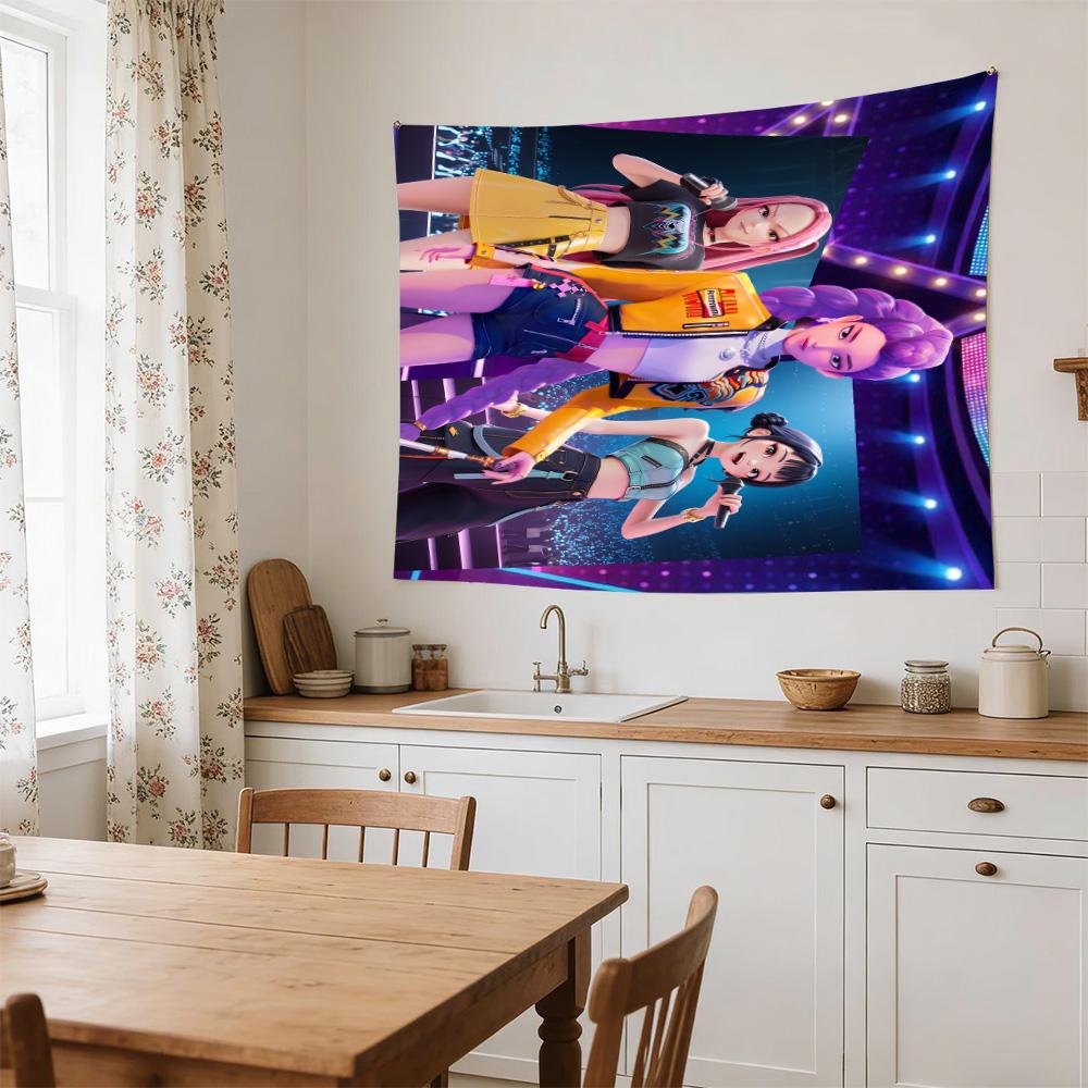 K-pop Fashion Fusion Decorative Wall-Hanging Tapestry, Home Ornament for Living Room,Dorm and Fan Parties,Multi-style,celebrities,cartoons,music,sport