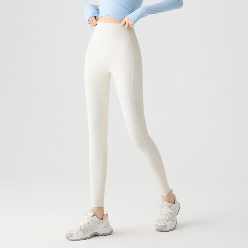 Women's Cloud Feeling Ice Silk Pocket Yoga Pants - Summer Slimming, Hip-Lifting, Sporty Outdoor Wear