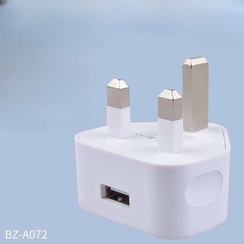 

Треугольное зарядное устройство для мобильного телефона, регулируемое в Великобритании, однопортовое, двухпортовое, 5В2А, зарядная головка, сертифицированный адаптер UKCA standard