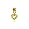 Luxury Junk Charms 316l 18k Stainless Steel Luxury Customize Heart Bracelet Charm for Jewelry Making