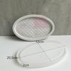 Silicone Gypsum Storage Tray Molds Oval Shape Jewelry Display Dish Concrete Cement Mold Handmade Resin Coaster Making Mould Tool