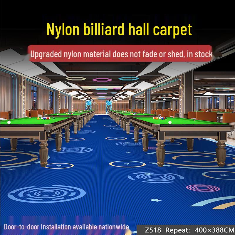 Billiard Room Nylon Carpet: Fireproof, Printed, Large Area, Wall-to-Wall for Halls & Clubs