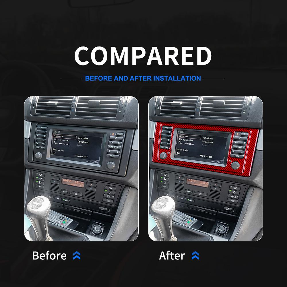 AIRSPEED For BMW 5 Series M5 E39 1998-2003 Accessories Carbon Fiber Sticker Car Air Vent CD Panel Handle Interior Trim Cover