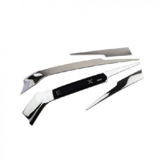 Silver Steel Rear View Side Mirror Frame Cover For Chevrolet Equinox 2018-2021