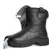 Northeast Men's Waterproof Sheepskin Wool Winter Boots - Thick, Warm, Genuine Leather, Cold-Proof Short Boots.
