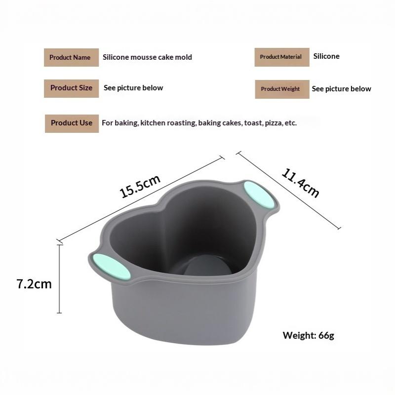 Love Shape Silicone Mousse Cake Mold Baking Decorating Dessert Pastry Kitchen Tools