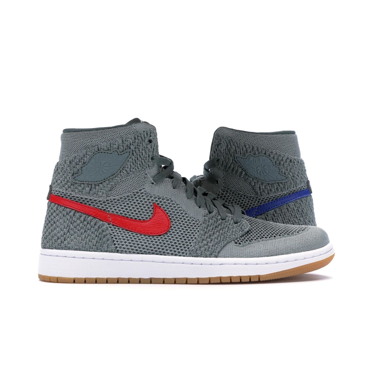 

Air Jordan 1 High Flyknit Clay Green Мужские кроссовки Белый-Гипер-Кобальт-Жевательная резинка-Желтый 919704-333