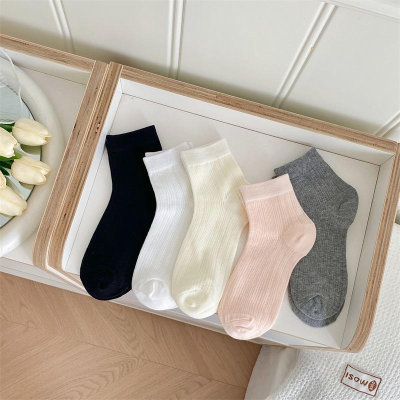 Summer Thin Perforated Mesh Socks for Women, Short Ballet-style Pure Cotton Short Socks for Women