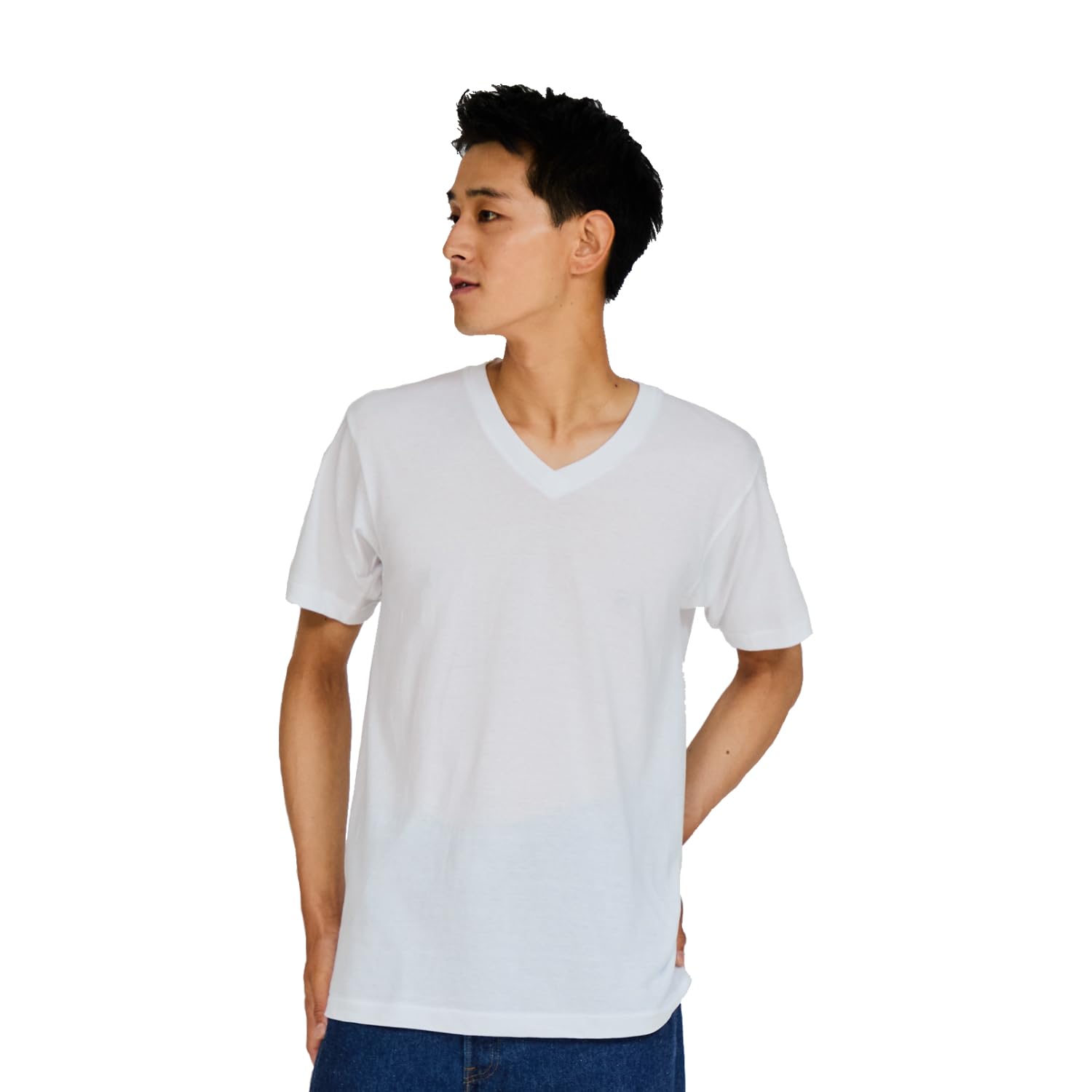 

Hanes Short Sleeve Round Quick Dry Blue Size L Men s T-Shirts (3-Pack) - Body, Drying, Feel, Label, V-Neck T-Shirt, HM2125G, White, белый