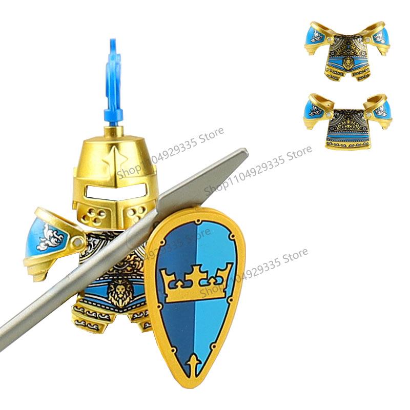 Medieval Military Soldiers Figures MOC Building Blocks Castle Black Eagle Wolf Octopus Griffin Ancient Knight Waffen Bricks Toys