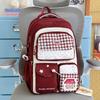 Schoolbag New Japanese Ins Wind Cute Dopamine Contrasting Color College Wind Middle School Student Schoolbag Women's Multi-compartment Backpack
