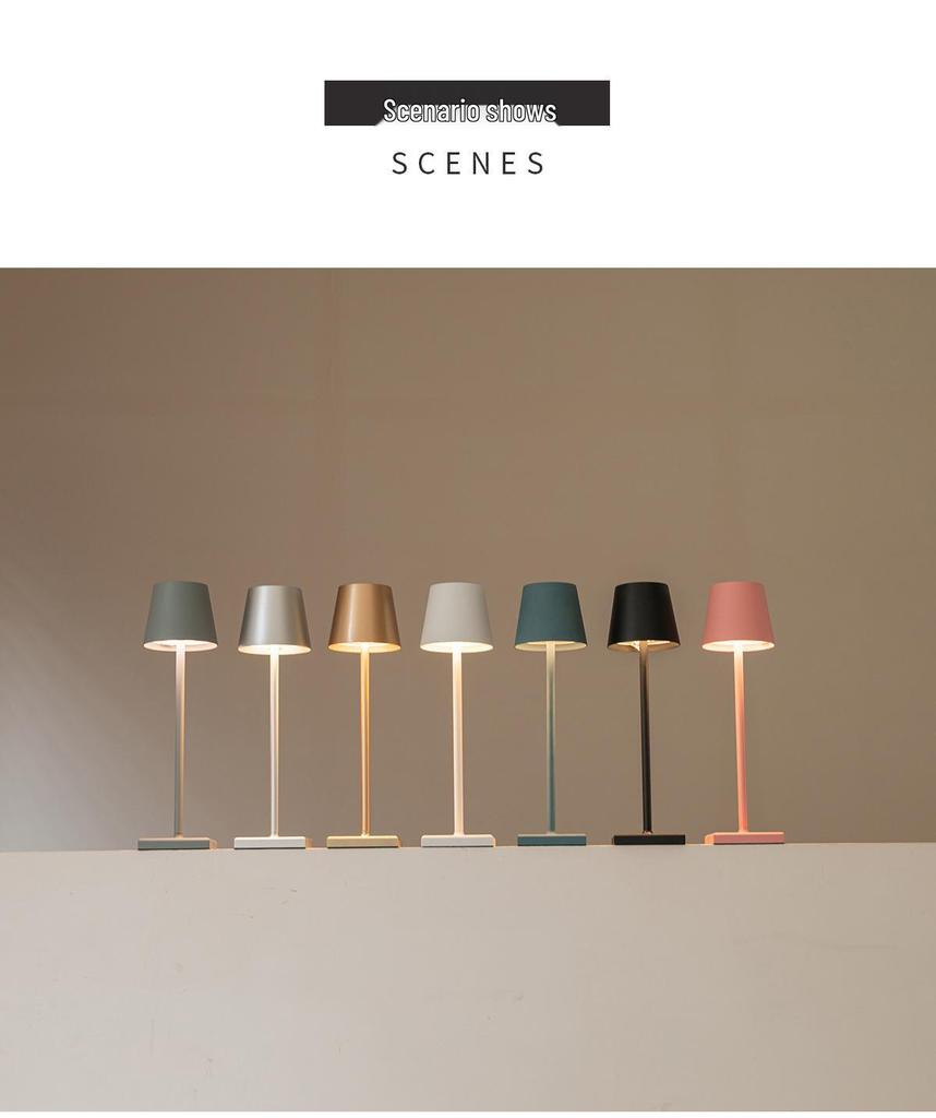 Rechargeable Touch-Control Table Lamp for Restaurants, Cafés, and Outdoor Use
