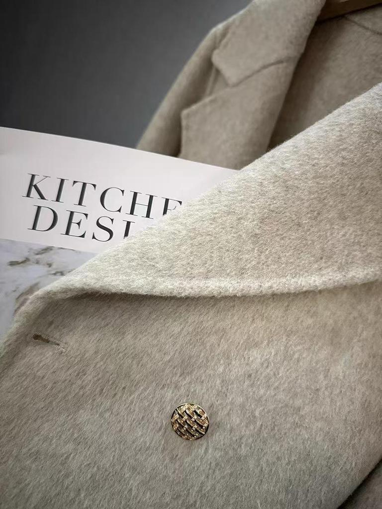 2025 High-End Double-Sided Wool Jacket with Suit Collar - Versatile Women's Fashion for Spring & Autumn