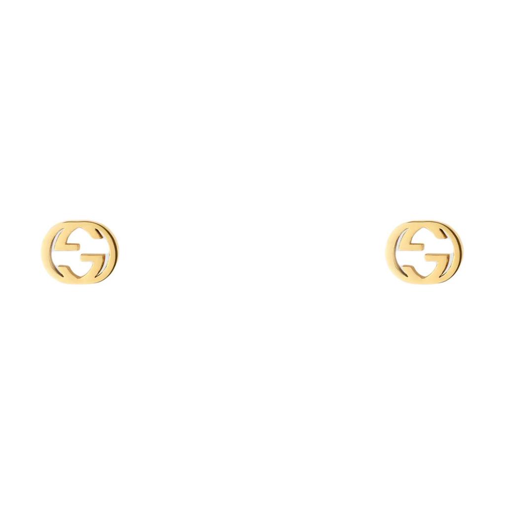 Gucci Verschlungene Double G Details Glänzende 18 Karat Gold Ohrringe Ohrringe für Damen 662111-J8500-8000