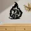 1pc Firefighter Metal Wall Art Powder Coated Statue Mural for Fire Station Thanksgiving Decor Gift