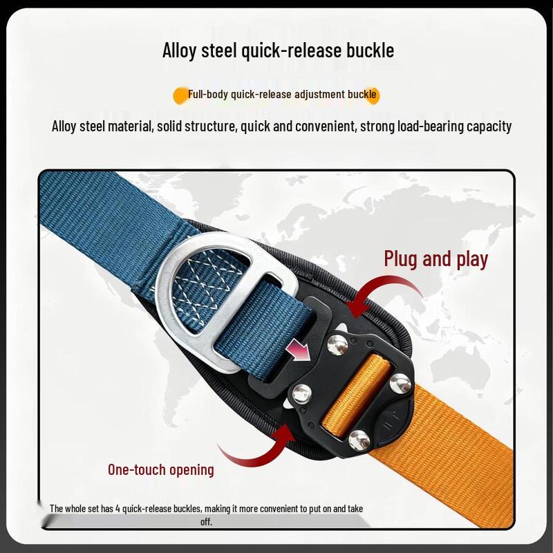 ML Five-Point Full Body Safety Harness for High-Altitude Work