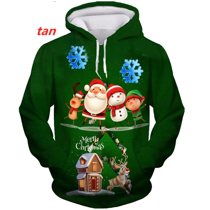 2024 New Christmas Fashion Hoodie Men/Women Hip Hop Autumn And Winter Streetwear Hoodies Funny Santa Claus Couples Clothes