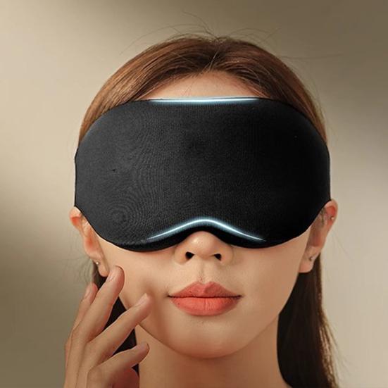 Zero Pressure 3D Eye Mask with Adjustable Straps Men Women Light Blocking Eye Cover Breathable Travel Naps Sleeping Blackout Blindfold