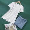 Women's Pure Cotton Short Sleeve Slim Fit Tee - Round Neck, Versatile Base Layer, New Style for Summer, Available In White and Black.