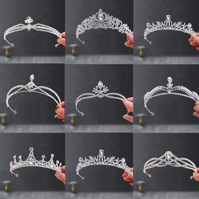 Corona Tiara da Sposa Corona di Strass da Sposa Ornamento per Abito da Sposa Diciottesimo Compleanno Bat Mitzvah Principessa Accessori per Capelli