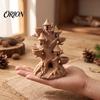 Succulent Plant Pot 3D Printed Tree House Ornament, Mini Planter, Fairy Tale DIY Painting Stump Cabin with Stairs for Home Decor and Garden