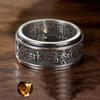Retro Thai Silver Tibetan Six -Character Mantra Ring Men Women Jewelry Can Turn Personality Luck Male Buddhist Ring Much Size
