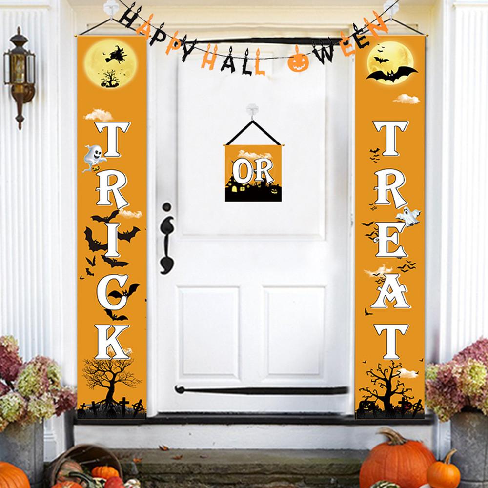 Party Halloween Creative Decoration Flags Featuring Colorful Fabric And Themes Spooky