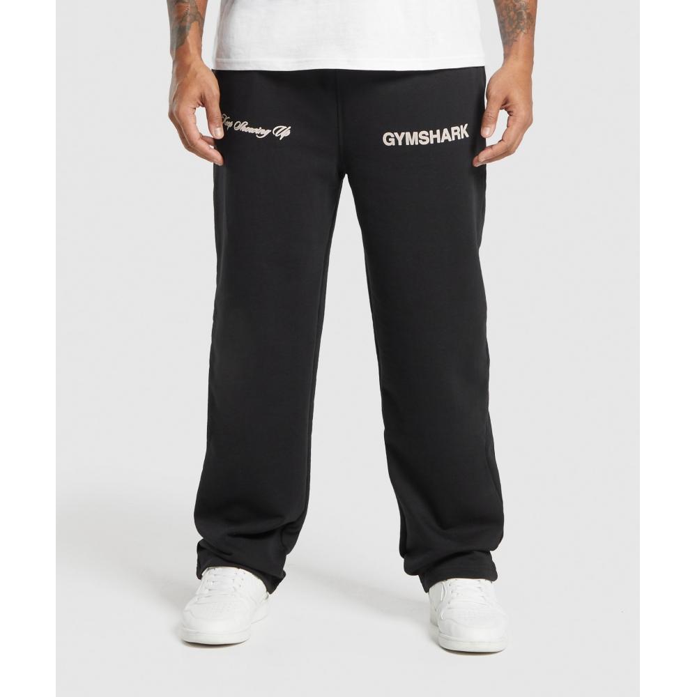 

Gymshark Est 2012 Straight Leg Joggers Black A2c1v Bb2j M