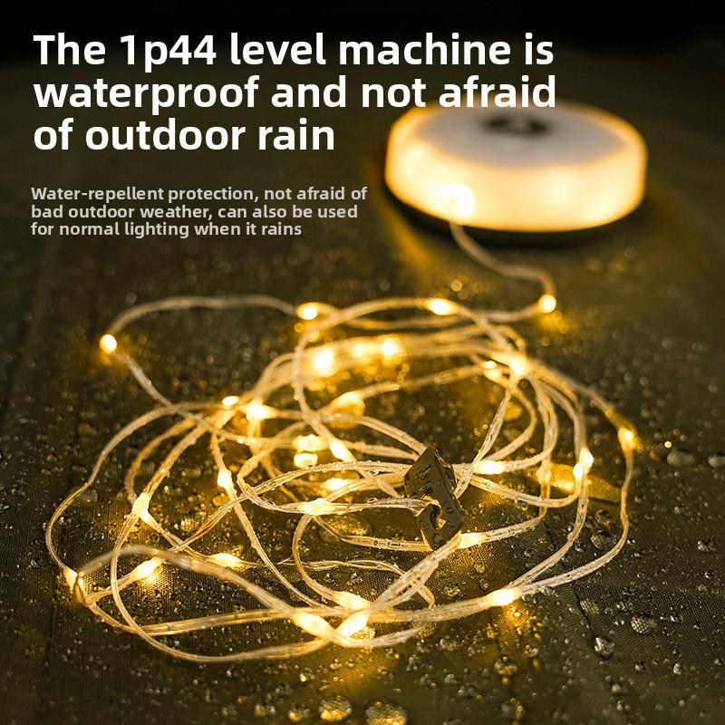 New Outdoor Camping Tape Measure Light, Portable and Extendable LED Light String, Camping Tent Atmosphere Light, Canopy Decorat