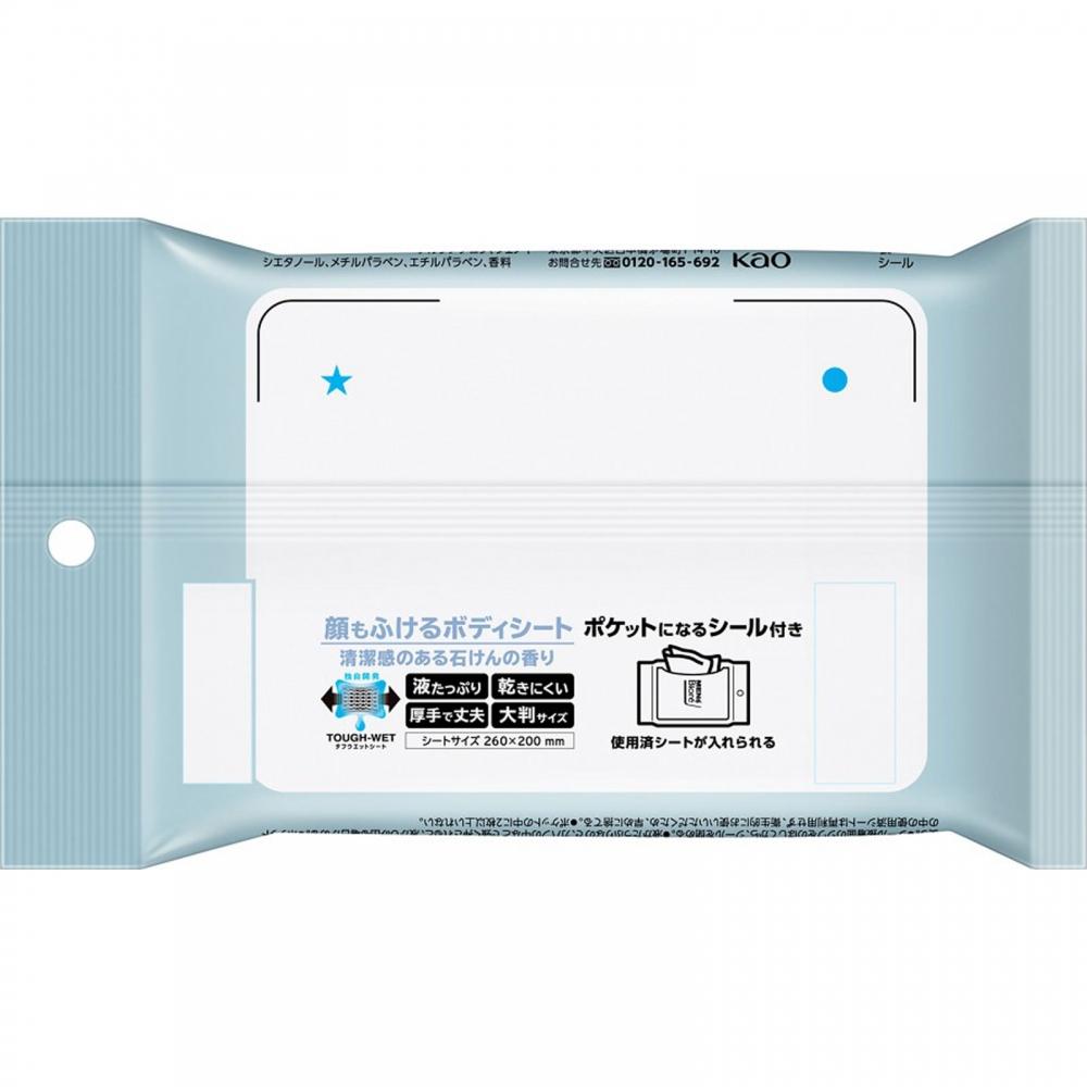 KAO Men S Biore Body Sheet With Soap Scent 12 pieceS