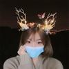 Christmas Luminous Reindeer Antler Headband Glowing Hair Hoop Xmas Party Prop Navidad New Year Gift Hair Accessories Decor