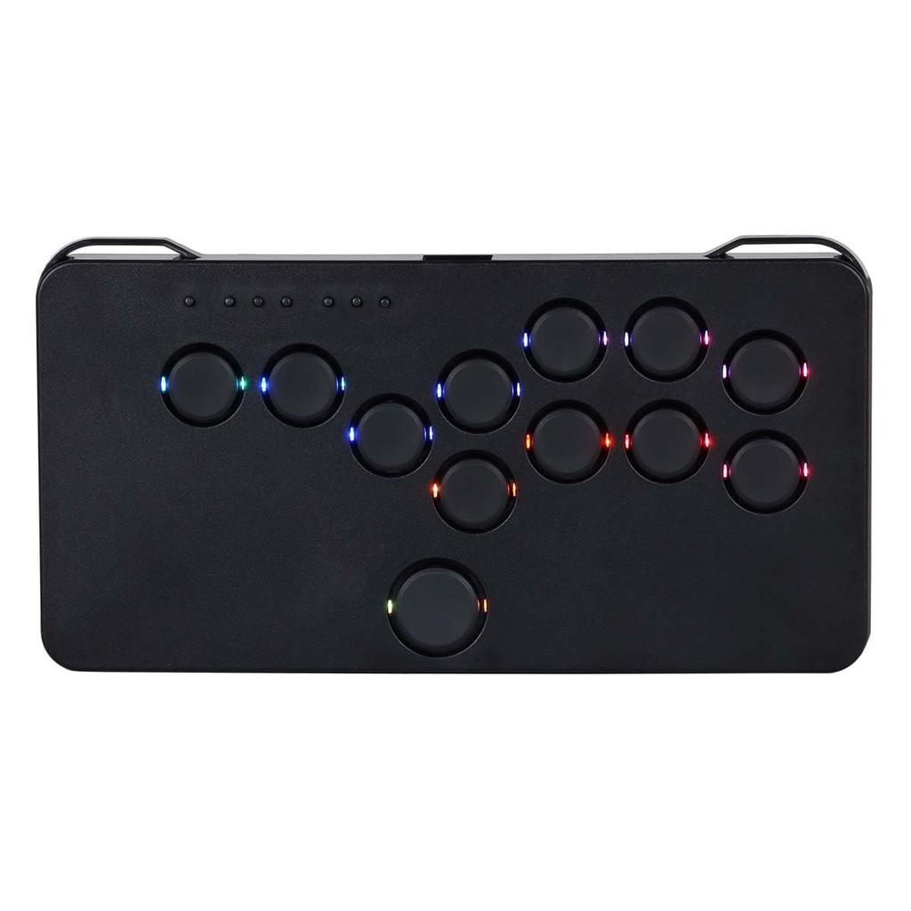 JunkFood Custom Arcades SnackBox MICRO LITE Arcade Controller Compatible with Nintendo Steam Deck Japanese (Leverless) PC, Switch, Android, (MG-SBMLT)