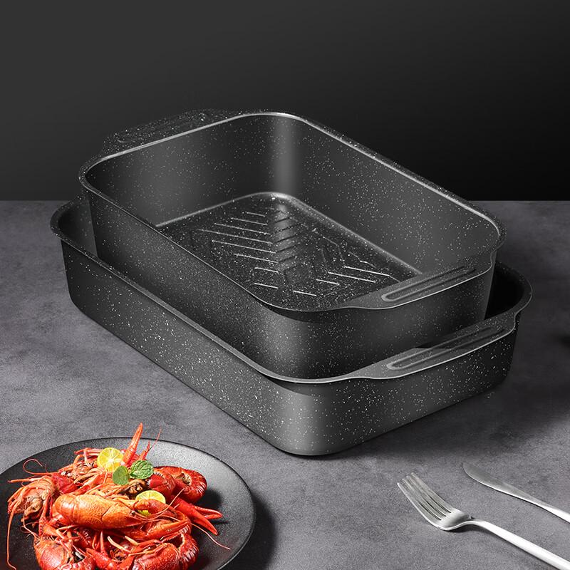Baijie Carbon Steel Non-Stick Rectangular Roasting Fish Pan