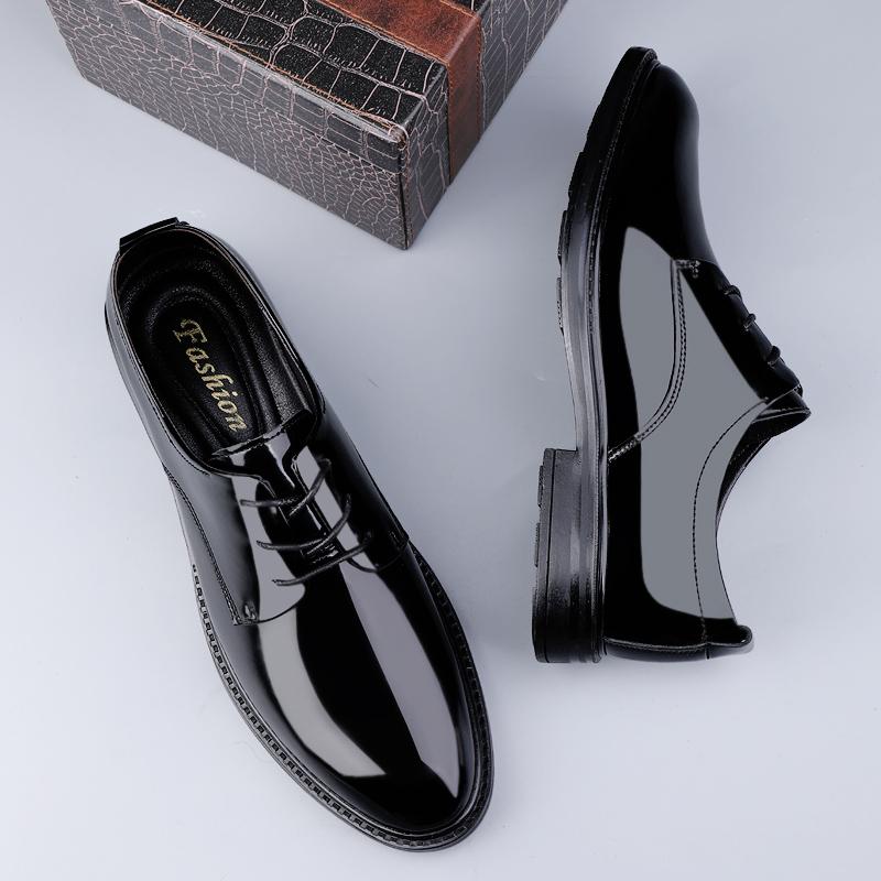 Genuine Leather Formal Shoes for Men New Design Man Oxfords Shoes Shiny Wedding Party Office Business Shoes Comfy Gents Footwear