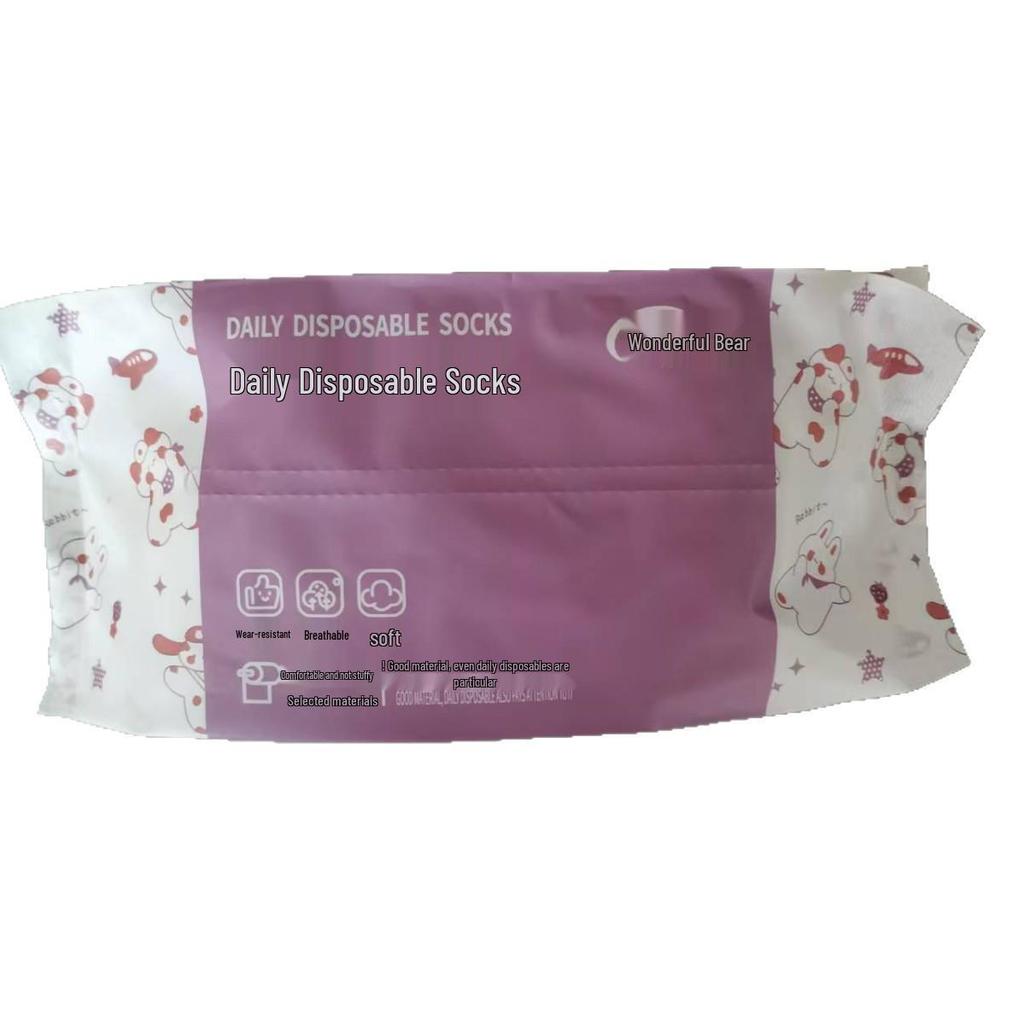 Unisex Disposable Socks: Sweat-Absorbent, Wash-Free, Short Mid-Calf Socks for Travel, Autumn, and Winter.