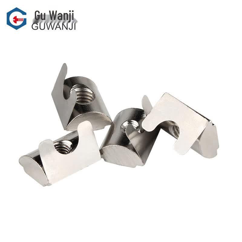 GWJ-140 Nickel Plated Spring Sheet T-Nut EU 30-M6 (10 pcs)