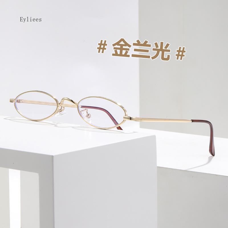 Retro Small Oval Anti-blue Light Computer Reading Glasses Metal Frame Hyperopia Eyeglasses For Women Female Man Male Óculos