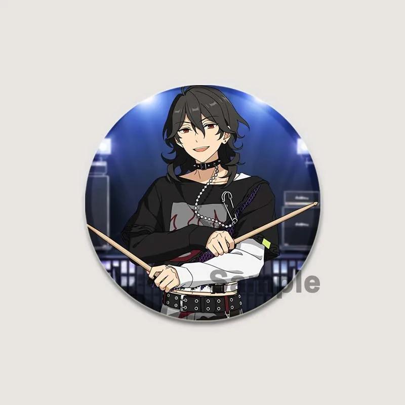 32/44/58mm Anime Ensemble Stars Pins Cartoon Characters Rei Sakuma Badge Handmade Brooches Breastpin for Backpack Clothes Gift Accessory