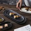 Japanese-style Sushi Plates, Rectangular Iron Plate-shaped Ceramic Tableware, Vegetable Plates, Creative Household Plates,