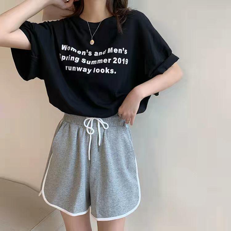 Women's Summer 2026 Korean-Style High-Waisted Wide-Leg Casual Sports Shorts