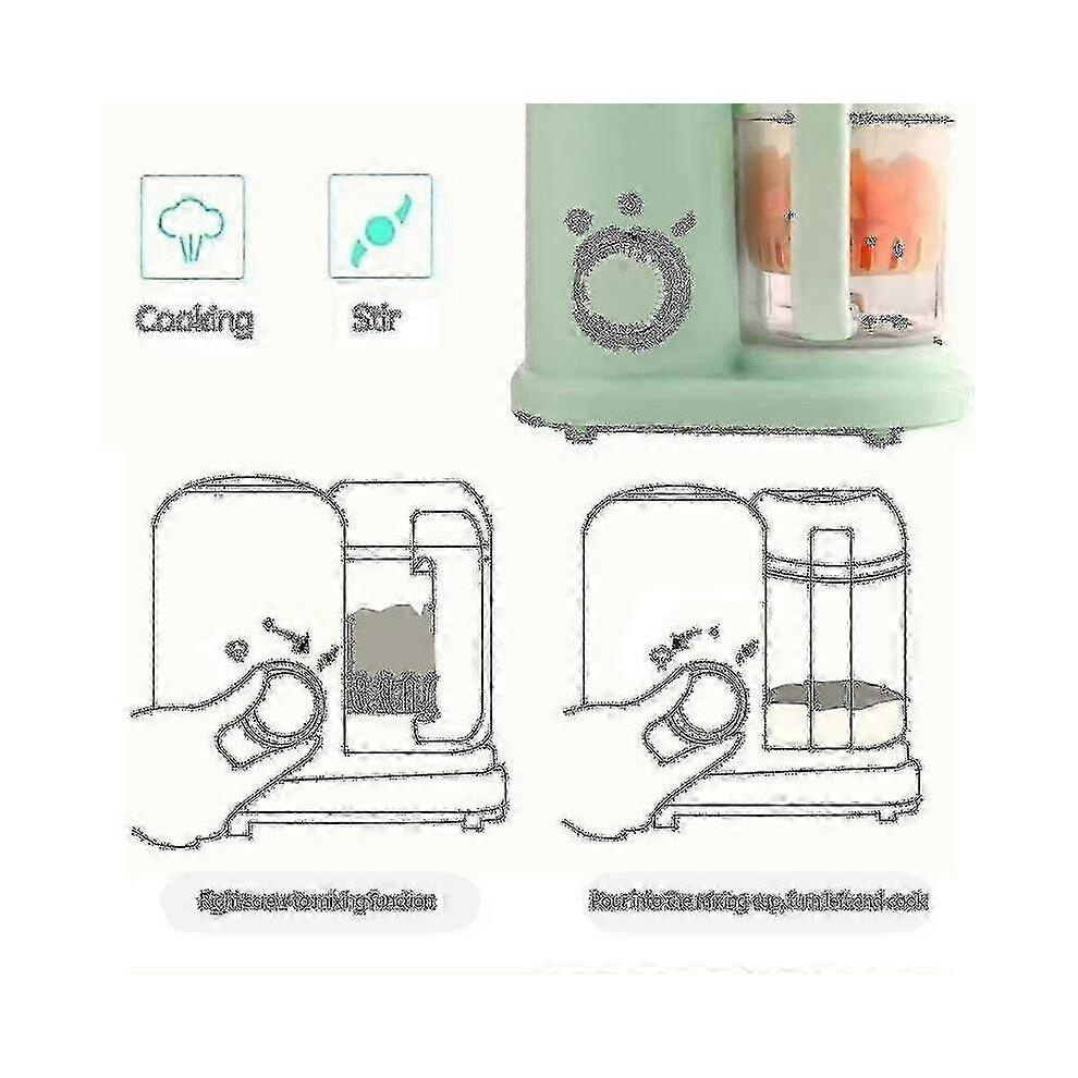 Babykostzubereiter, Pürierer Lebensmittelverarbeiter, Dampfgaren und Mixen, Wärmer Maschine, All-in-One Automatisches Kochen, Automatisches Kochen Mahlen 2024rui