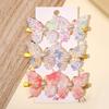 4/6Pcs Colorful Butterfly Hairpins Girl Hair Clips Barrettes Women Sweet Hair Ornament Rainbow Headwear Hair Accessories