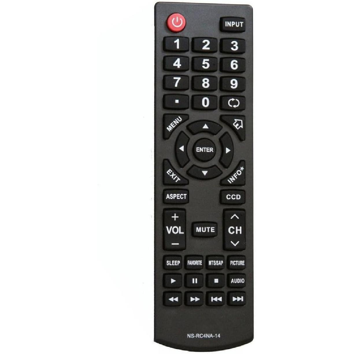 NS-RC4NA-14 Replaced Remote fit for Insignia TV NS-46D400NA14 NS-50D400NA14 NS-39L400NA14 NS-39D40SNA14 NS-32D201NA14 NS-46D40SNA14 NS-50DSNA14