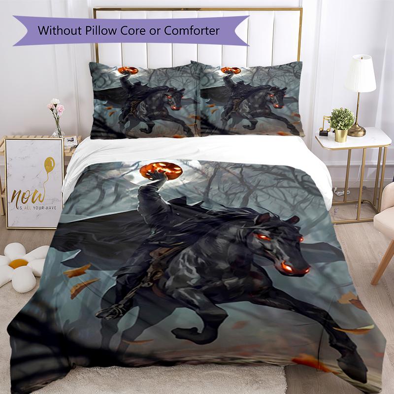 3pcs World of Warcraft Characters2 Pattern Bedding Set Duvet Cover Set Includes Duvet Cover &pillowcases, Perfect All Season Bedroom Decoration & Gift
