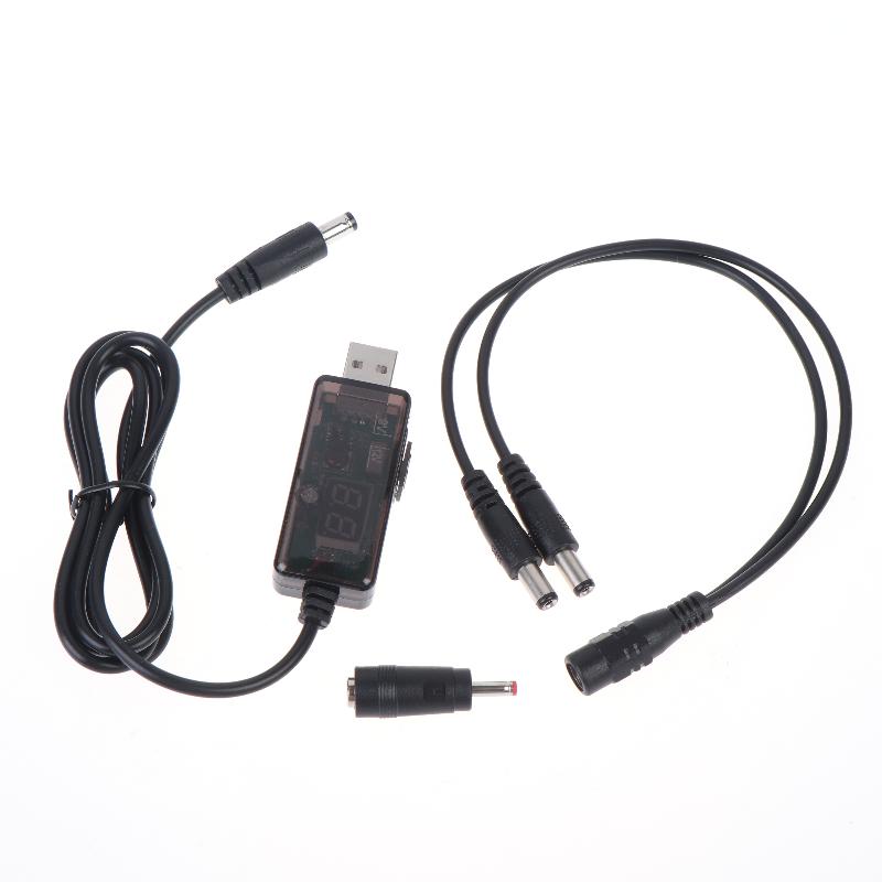 Usb Boost Converter Dc 5V To 9V 12V Usb Step-Up Converter Cable + 3.5X1.35Mm Connecter For Power Supply Charger