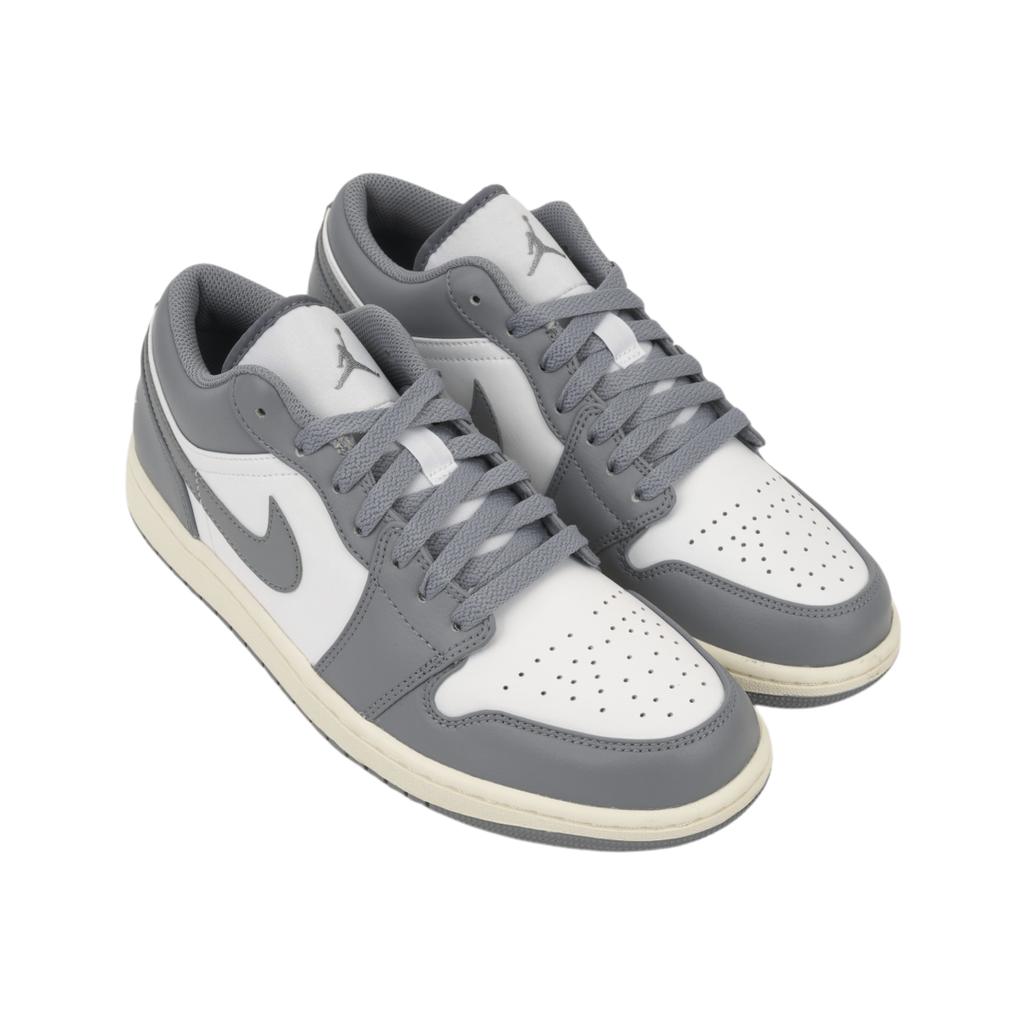 Air Jordan 1 Low Vintage Gris Hombre Zapatillas Stealth Blanco Vela 553558-053